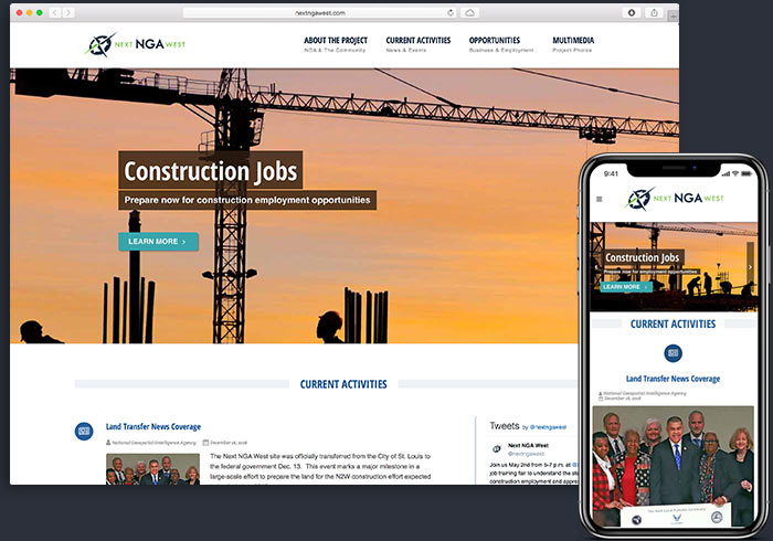 Next NGA West federal construction project website